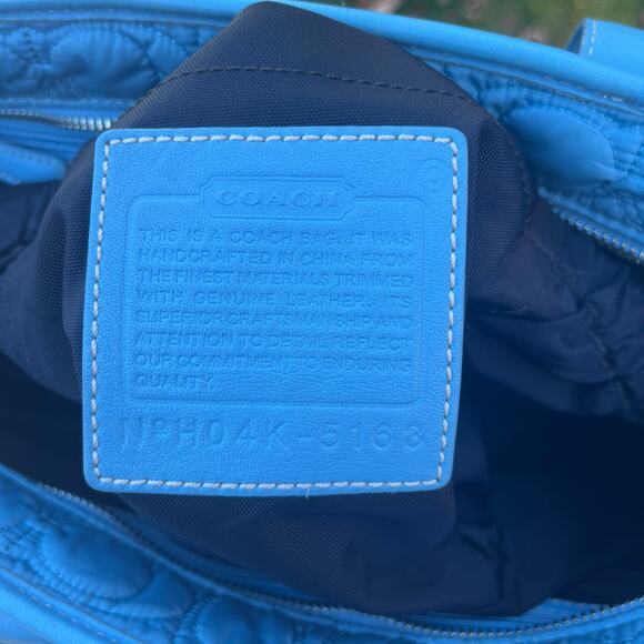 COACH VINTAGE Quilted Diaper Bag, Blue, Everyday Shoulder Bag - Picture 3 of 14